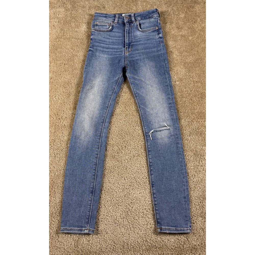 ZARA Woman Premium Denim Collection Slim Fit JEANS Size 2 B329